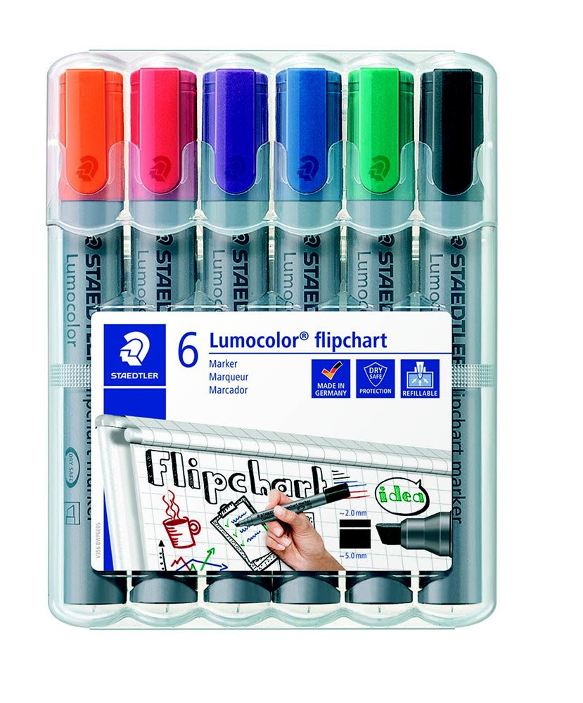 Lumocolor&reg; flipover marker 356 B WP6, 6 farver